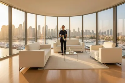 Apartment living room cleaning