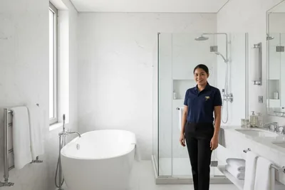 Master bathroom cleaning