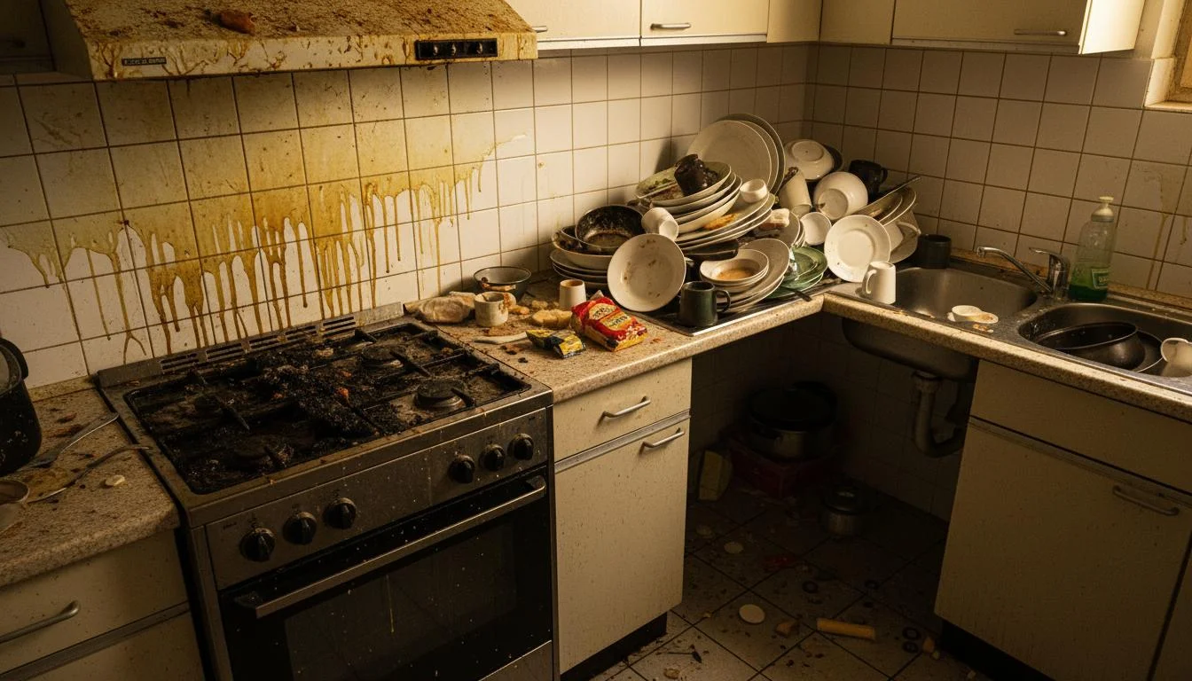 Kitchen deep clean before deep cleaning